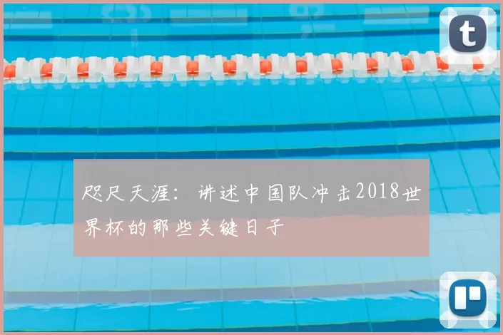 咫尺天涯:讲述中国队冲击2018世界杯的那些关键日子